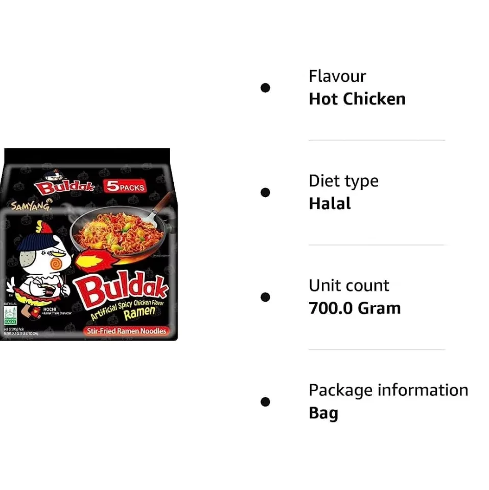 Samyang Carbo Buldak Mie Pedas Super Panas Goreng Api Nuklir Paket 40 x 140g