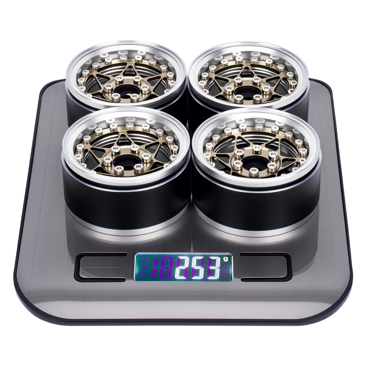 4Pcs CNC Aluminum 1.9 Beadlock Wheel Rim Hub for 1/10 RC Crawler Car TRX4 TRX6 Axial SCX10 Redcat Gen8 Upgrade Parts