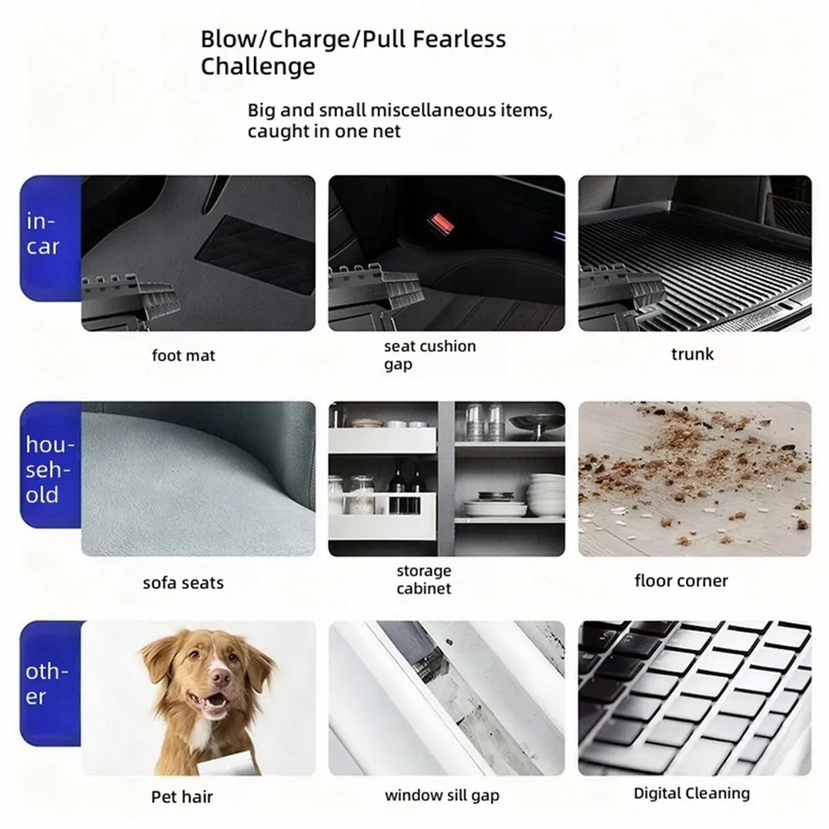 130000RPM+Brushless Turbo JetFan Blower LED 4-Speed Adjustment Powerful Electric Air Blower Vacuum Dust Cleaner