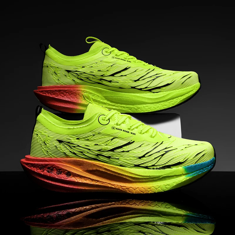 

New Soft Sole Cushioning Men's Running Shoes for Women High-quality Road Jogging Shoes Light Comfy Sneakers Reflective Night Run