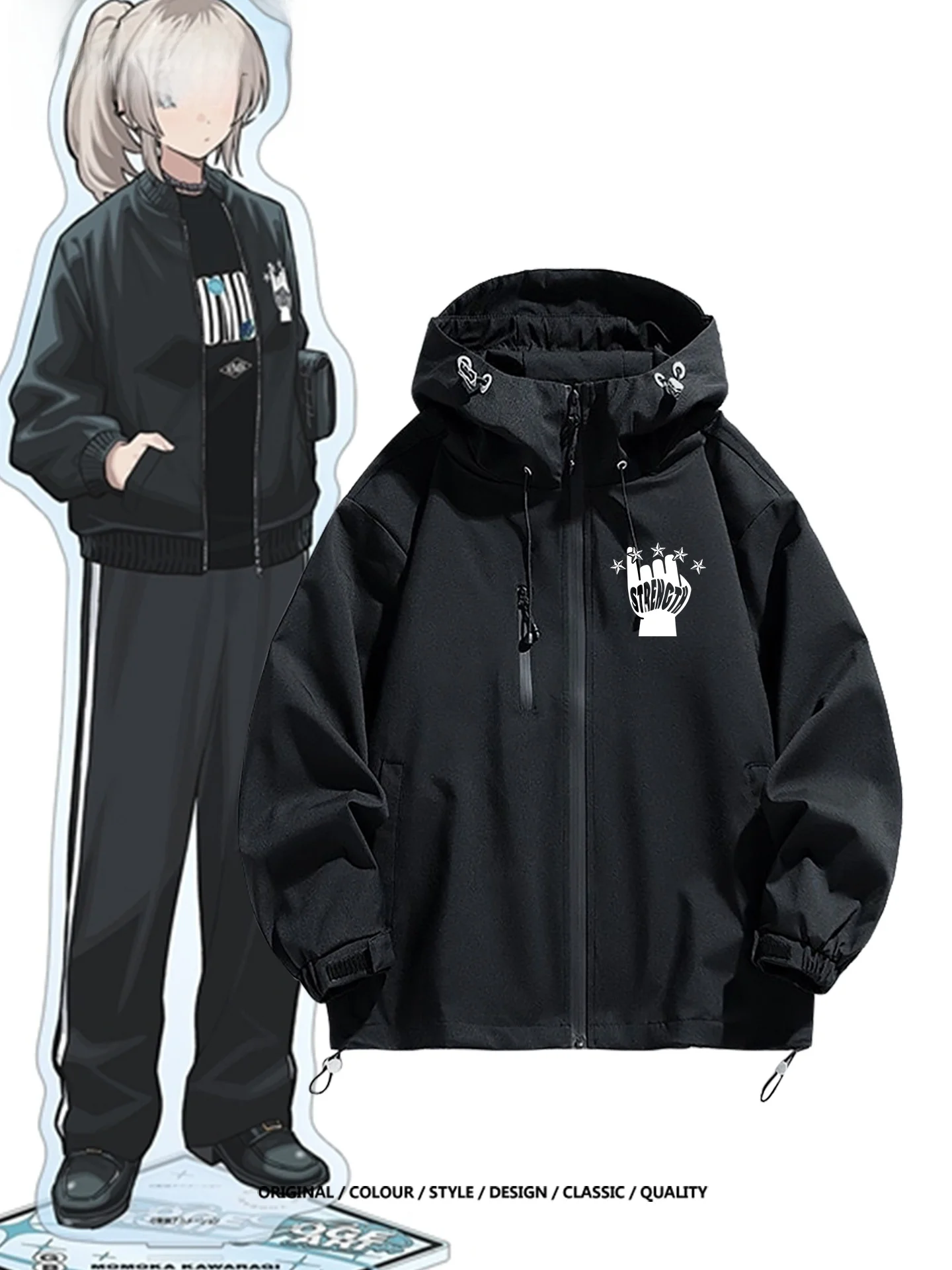 

Crng Girl GBC Log Cherry Blossom Fraance Верхняя одежда Косплей Jaet Мужская осенне-зимняя повседневная ветрозащитная полиэстеровая одежда