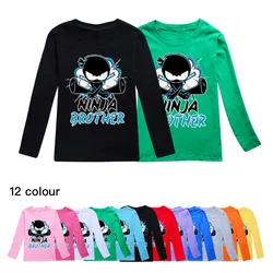 Spring Summer Kids Game NINJA KIDZ Printed T-shirt Children Cartoon Anime Tees Pullover Boys Girls Long Sleeves Tops Tshirt