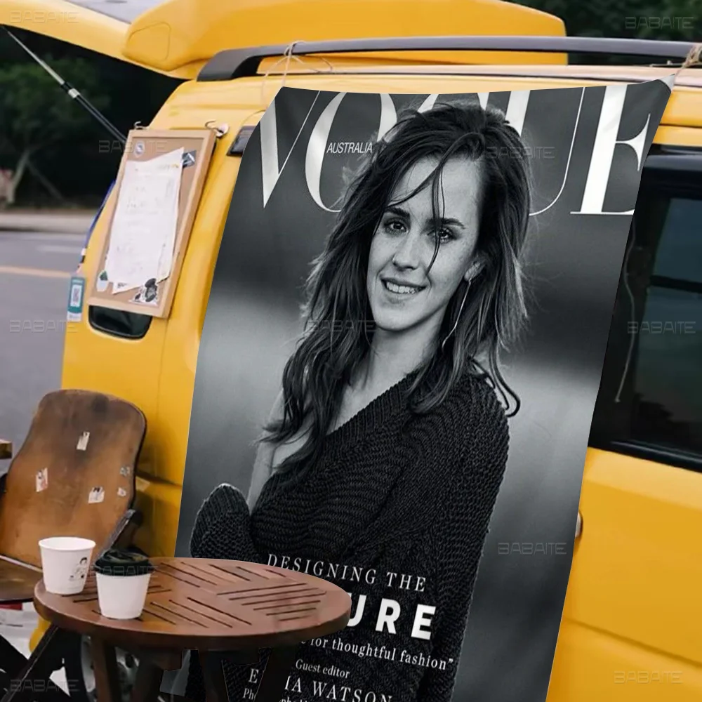 الممثلة E-Emma Watsons DIY العلم لمجموعة الأسرة صور غرفة المعيشة ديكور المنزل النوم جدار ديكور فني راية