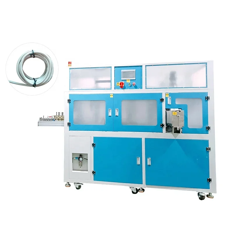 

EW-2020-1 Cable Cutting Coiling Tying Bundle With Meter Counting Automatic Wire Cable Cutting Winding Binding Machine
