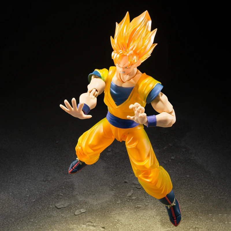 Genuine Dragon Ball Bandai S.H.Figuarts Son Goku Super Saiyan Z-Warrior Action Figure Battle Collectible Boxed Model Doll Gift