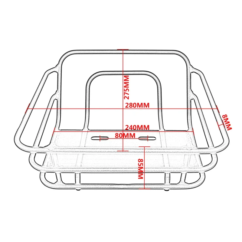 waase For Honda Cross Cub CrossCub 110 CC110 2023 2024 Front Luggage Rack Carrier Case Support Basket Holder Bracket