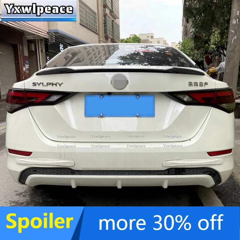 

For Nissan Sentra Sylphy Spoiler 2020 2021 2022 High Quality ABS Glossy Black Rear Trunk Lip Spoiler Body Kit Accessories