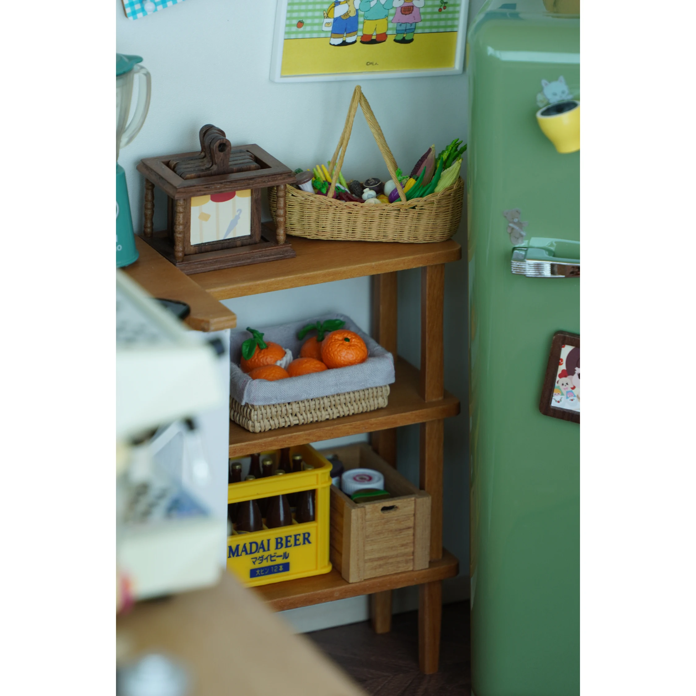 1/6 Domek dla Lalek Mini Model Mebli Akcesoria Toaleta Półka do Przechowywania Bjd Ob11 Gsc Blyth Żołnierz Lol Miniatury Dekoracje Rekwizyty