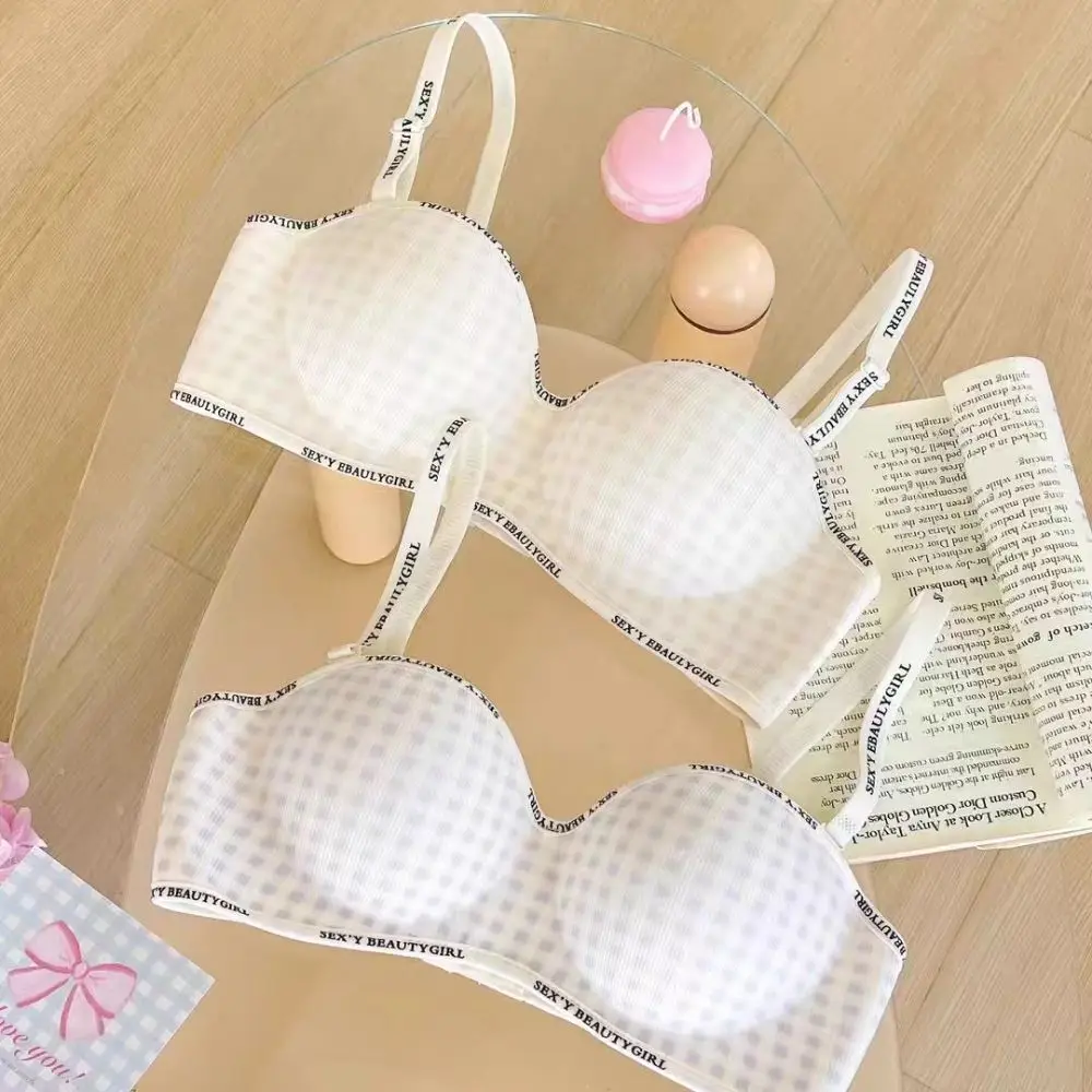 حمالة صدر شبكية لاسلكية حلوة عميقة على شكل حرف V حمالة صدر بدون خياطة مضادة للترهل ملابس داخلية للنساء على الشاطئ #3