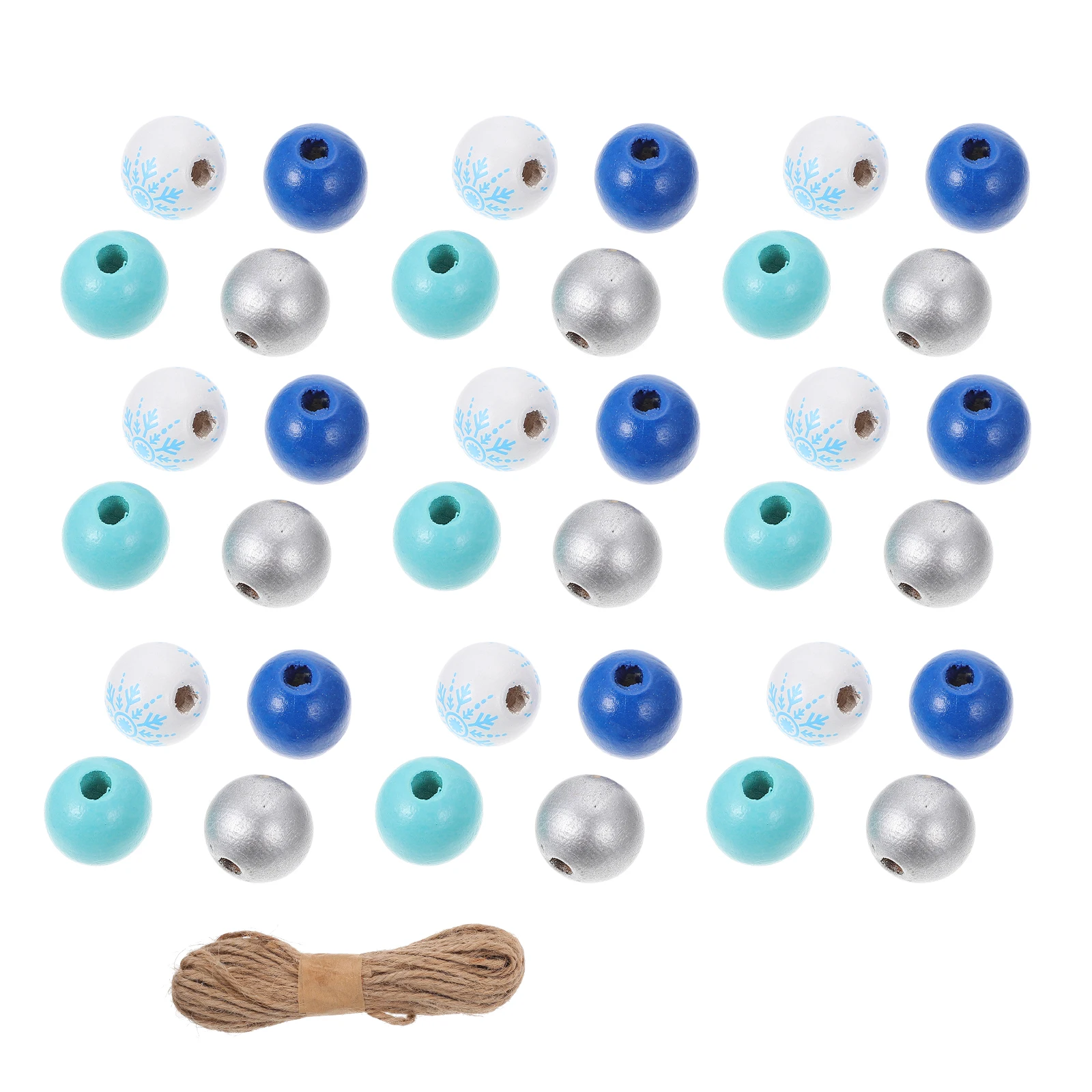 

Wooden Bead Pendant Spacer Beads for DIY Craft Christmas Decorations Garland Hemp Rope Handicraft Accessories Tree Pendants