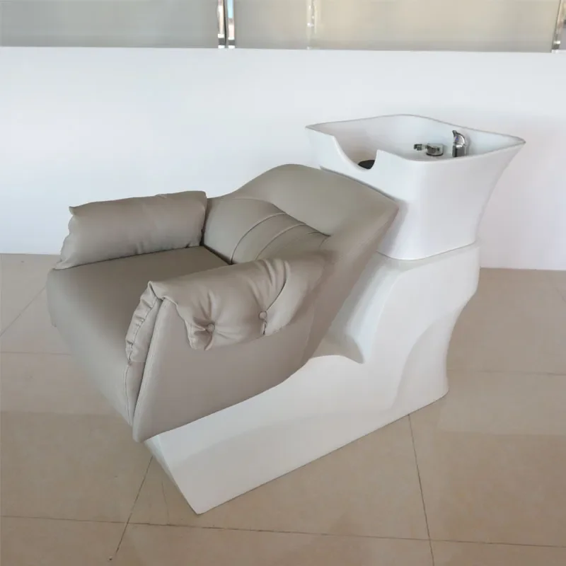 Manufacturer barber shop special shampoo bed high-grade semi-lying punch bed light luxury Internet celebrity shampoo flush