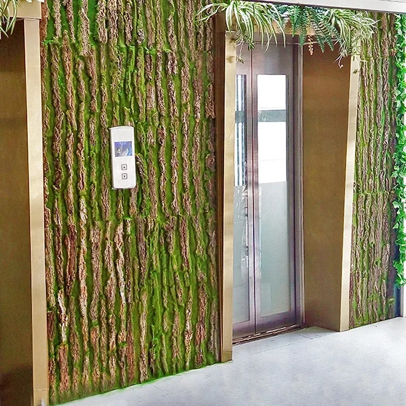 DIY Wall Decoration Green Plant Bark Artificial Bark Indoor Pipe Decoration Material Artificial Moss For Water Pipe Pillar Cover