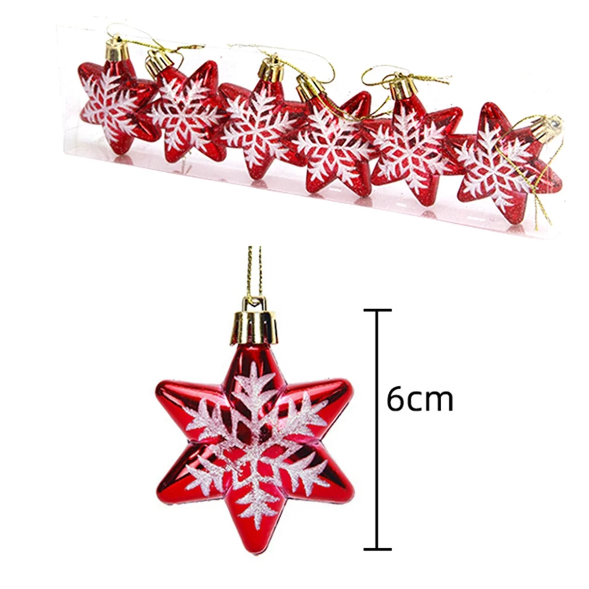 A71P Stella Rossa Decorazione per albero di Natale Accessori pendenti Matrimonio Capodanno Ciondolo per decorazione finestra di Capodanno,B