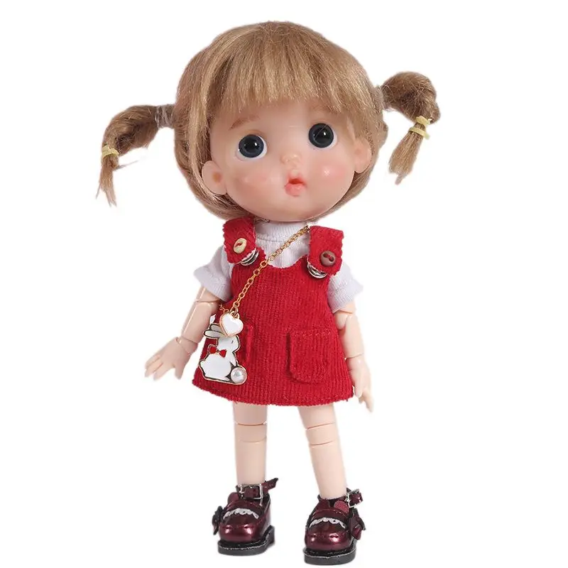 OB11ตุ๊กตาแบบมีสายรัด1/12จุด BJD ตุ๊กตาหมู meijie GSC แข็ง MOLLY Doll เสื้อผ้ารอบเล็บ