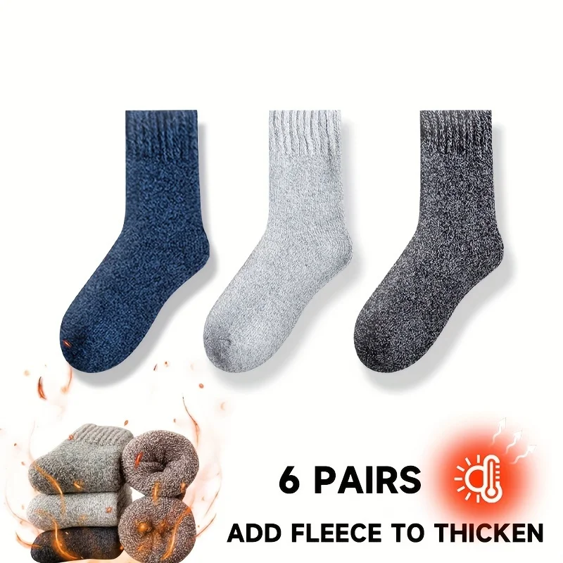 8/4/1 Meias de inverno quentes e grossas duplas neutras para esqui em climas extremamente frias e uso interno e externo