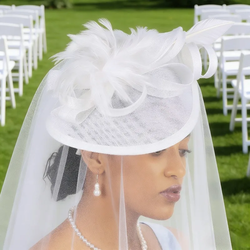 

Bridal Headband Style Derby Hat Retro Party Ball Fans Horse Racing Dress Women's Handmade Hair Accessories Bridal Headwear