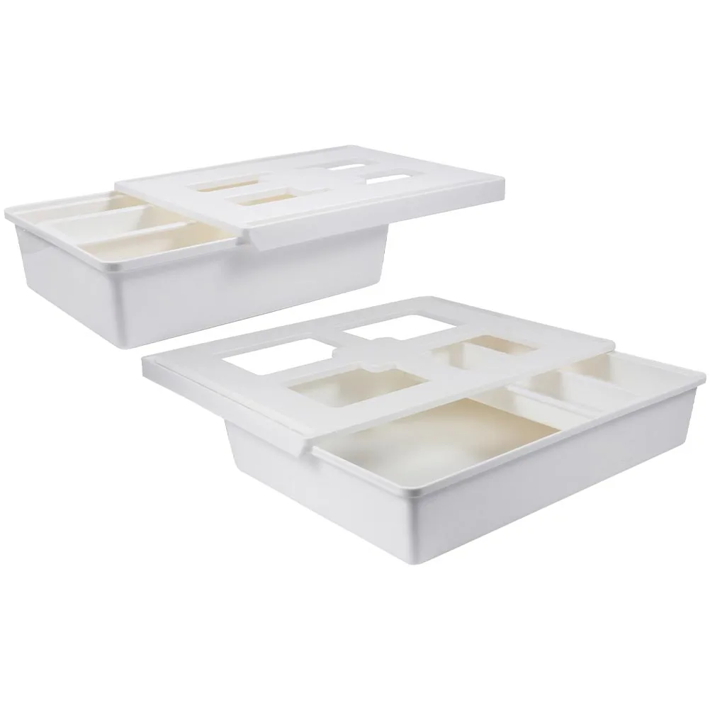 

Pencil Case Office ganizer Under Table Drawer Desk Drawers Storage ABS PP Material Non Slip Suitable Kitchen Bathroom Study