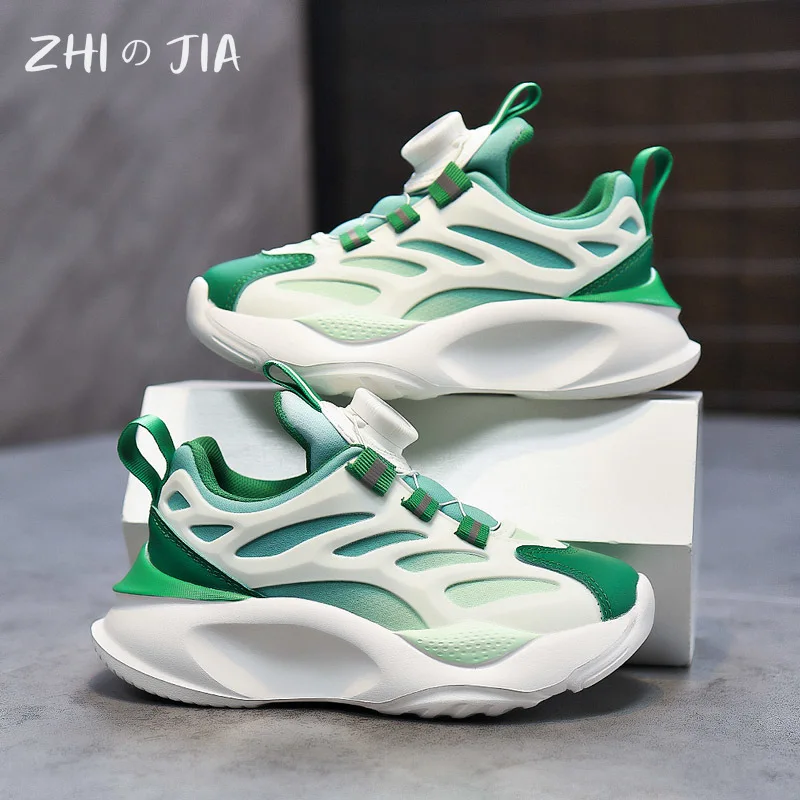 Autumn New Mesh Children's Sports Shoes Boys Lightweight Non Slip Breathable Running Footwear Girls Fashion Trend Matching Shoes