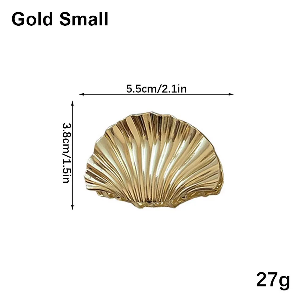 

1Pcs New Punk Hair Claw Clip Metal Glossy Barrettes Hairpin Irregular Shell Shark Clip For Women