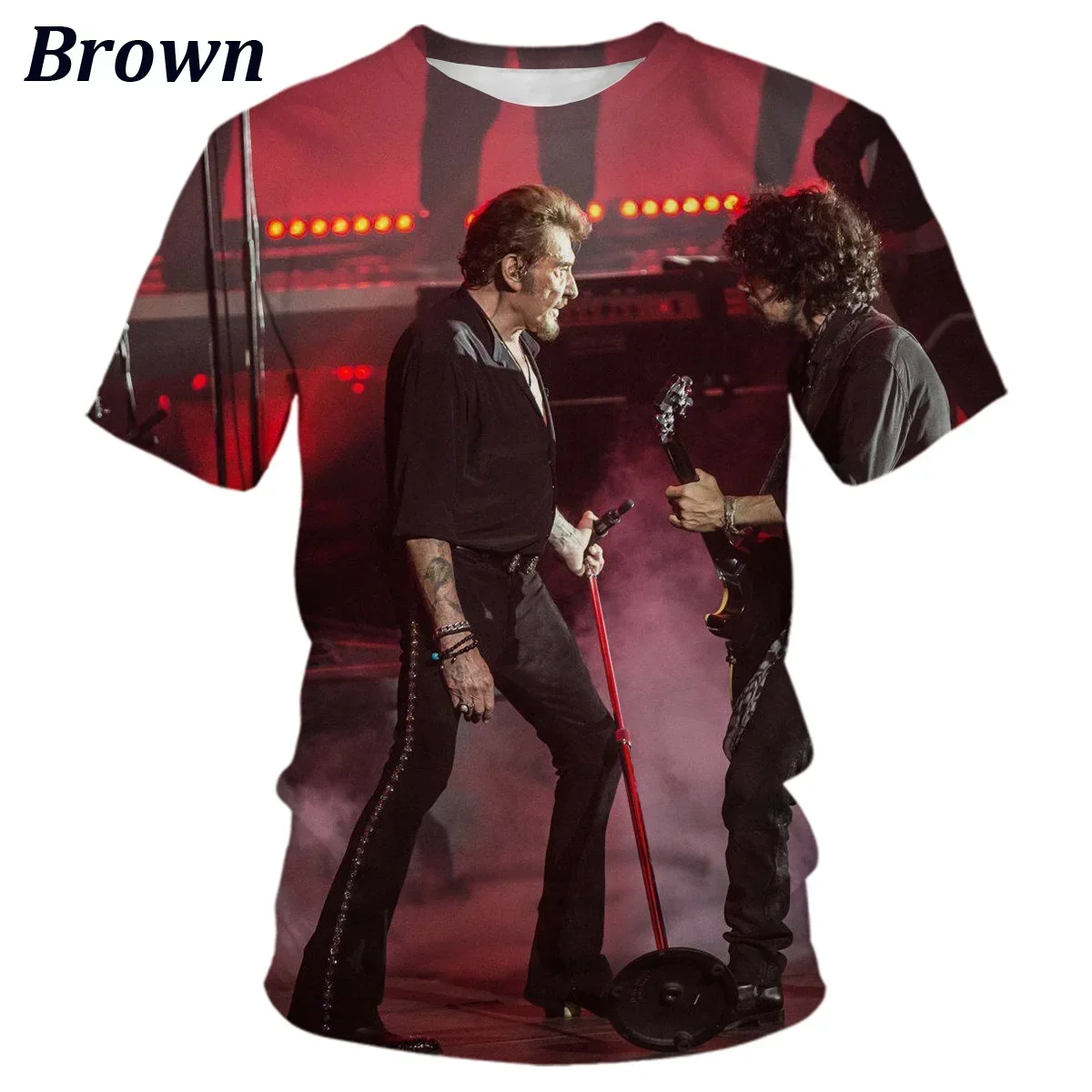 Johnny Hallyday Summer Fashion 3D Print T-shirt Music Singer Rock Rap T-shirt Hip Hop Short Casual Sleeve graphic t shirts