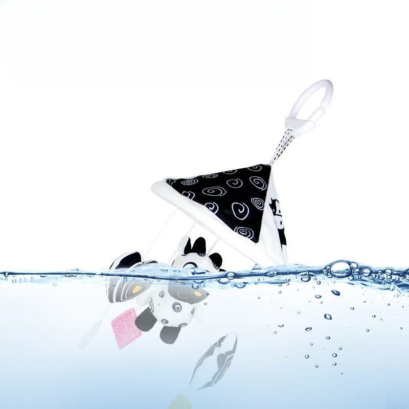 ألعاب أطفال عالية التباين باللونين الأبيض والأسود ألعاب مقعد السيارة لحديثي الولادة لعبة عربة الأطفال المعلقة لمدة 0 12 شهرًا ألعاب خشخيشة للأطفال الرضع #5