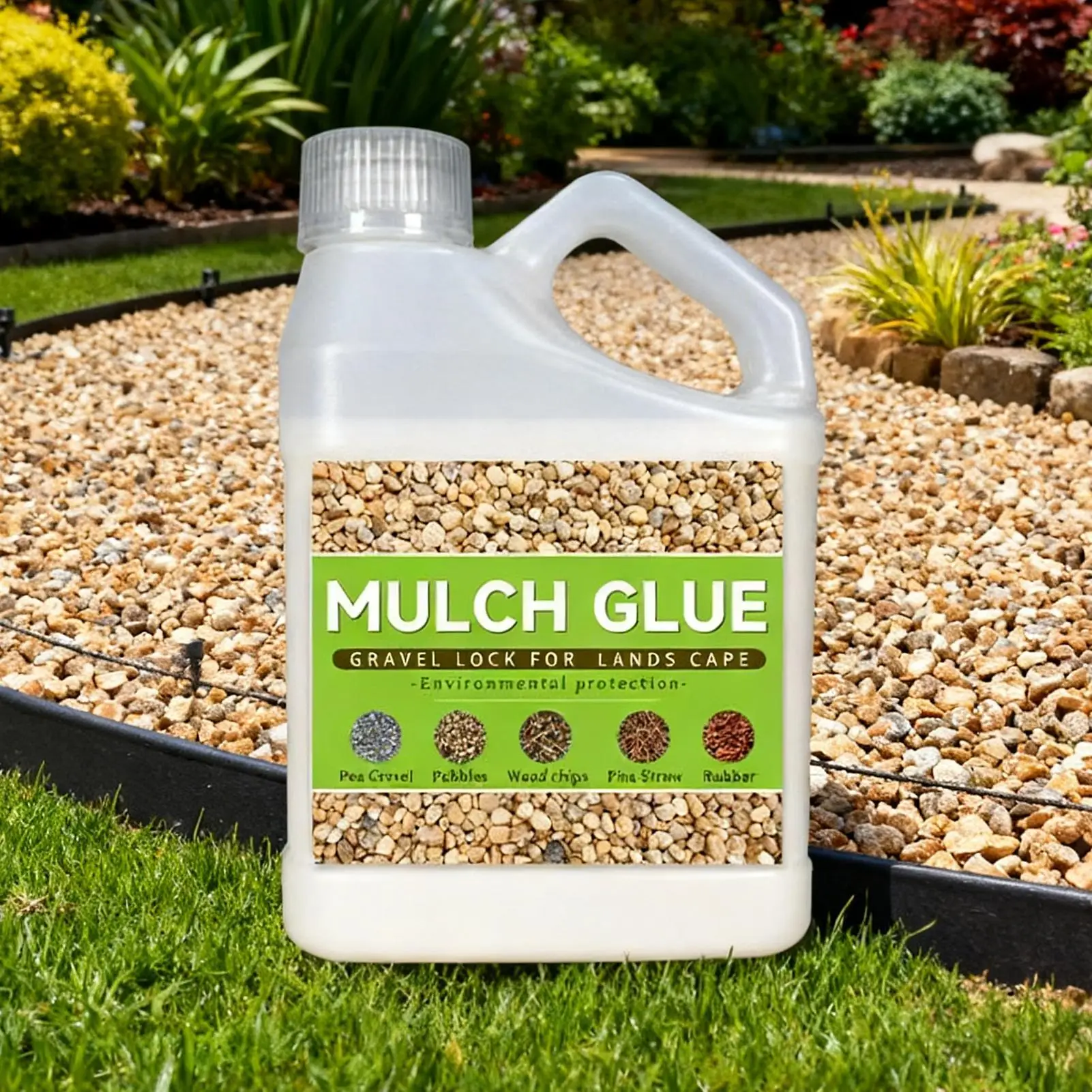 : Vernice per prato e pacciame da giardino