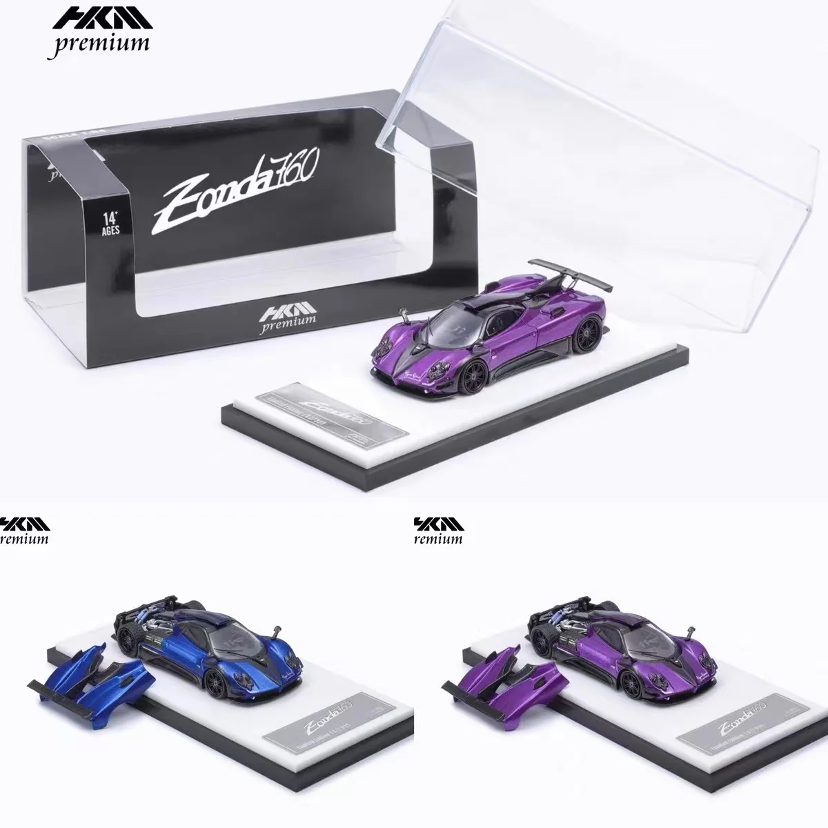 

1:64 Pagani Zonda 760 LH Открытая задняя крышка, литая под давлением статическая модель автомобиля из сплава, коллекционные игрушки для мальчиков, праздничные подарки.