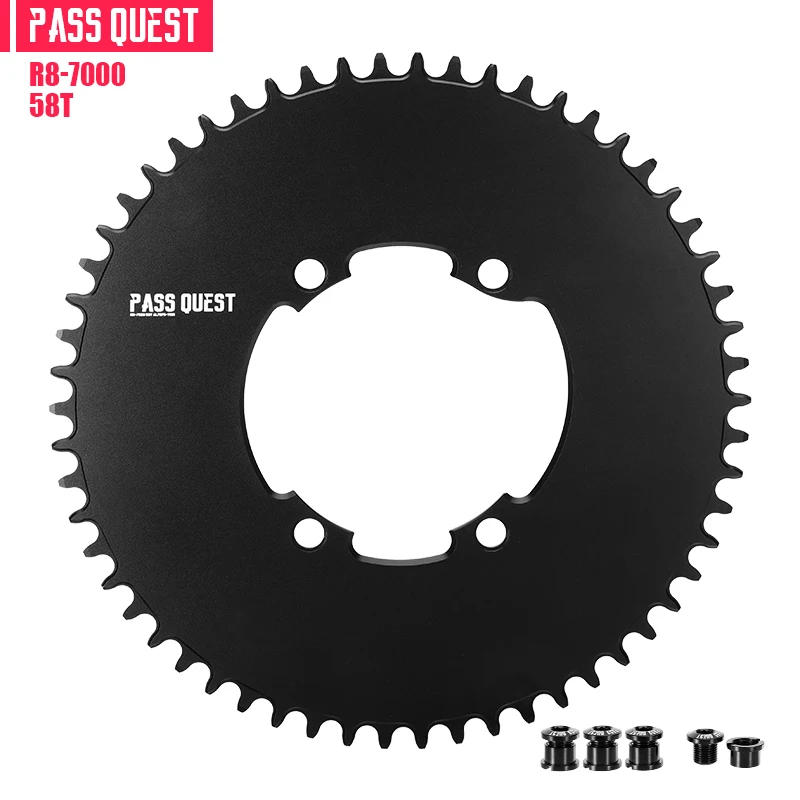 PASS QUEST チェーンリング 53-39 真円 PASS QUEST 110BCD Chainring 4 Bolt Narrow Wide Chain ring Closed