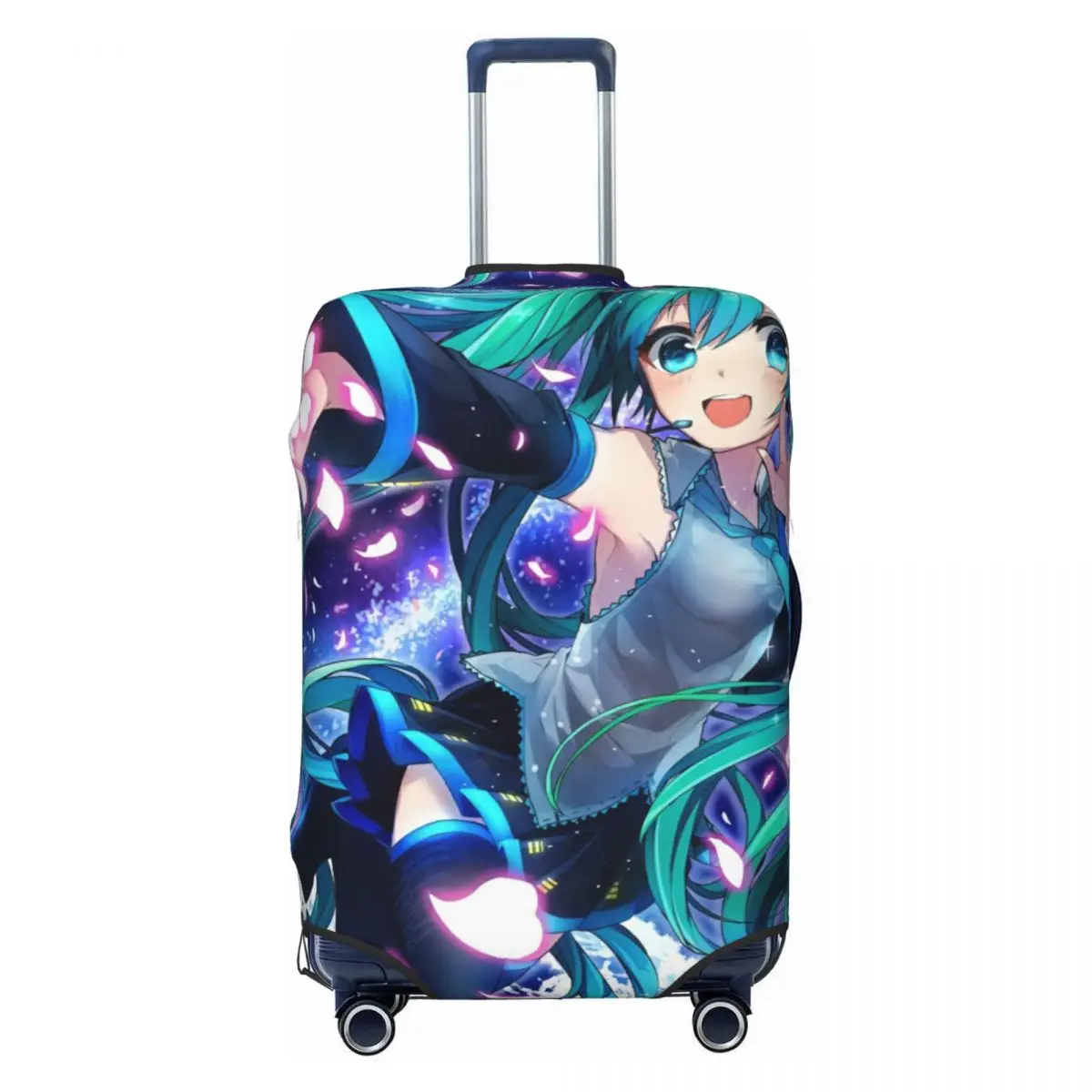 カスタム初音ミク-vocaloid-ロックアニメ旅行荷物カバー防塵スーツケースカバープロテクターフィット-18-32-インチ