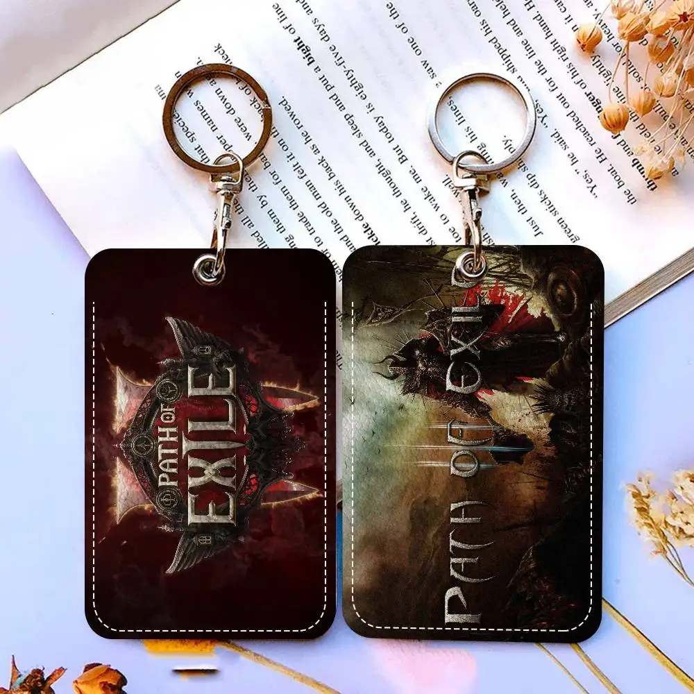 

Брелок Path Of Exile, держатели для карт, брелок для ключей, идентификатор банка, автобуса, кредитные карты, брелок для ключей, цепочки