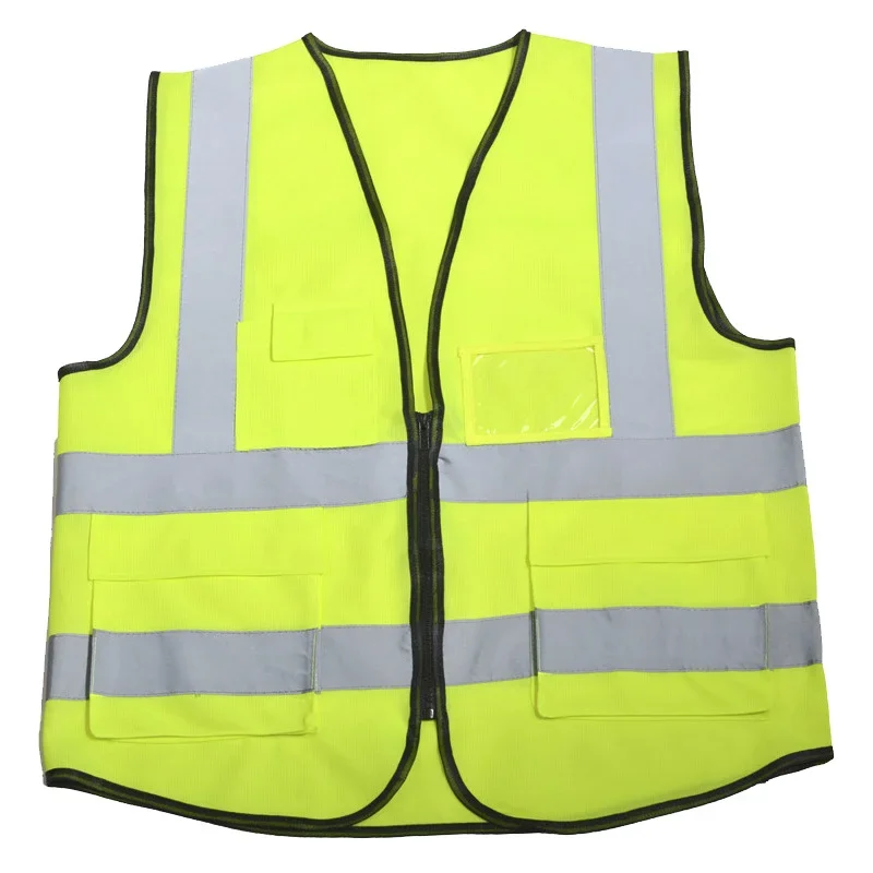 Reflective Safety Vest Bright Color Multi-pocket Traffic Vest Railway Coal Miners Uniform Breathable Reflective Vest