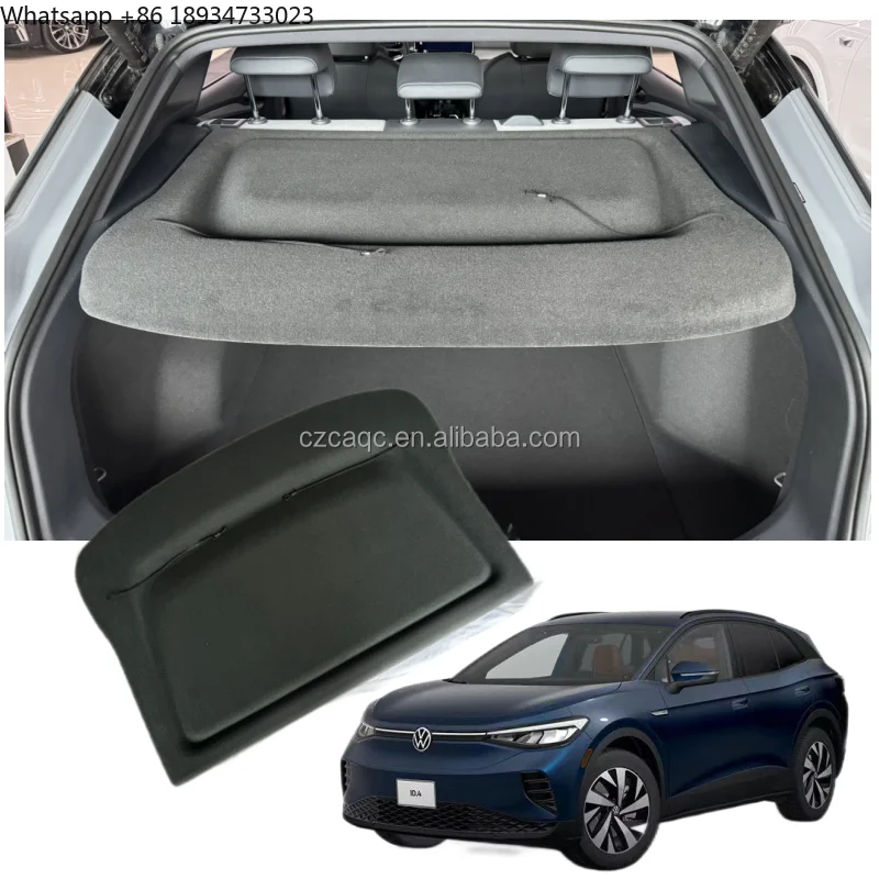 جديد وصول قطع غيار السيارات الخلفي حمولة حقيبة السيارة غطاء واقي أحذية بلاستيك غطاء الطرود الرف لشركة فولكس فاجن ID.4 ID4 2021-2024 11A867769 87A الأصلي #1