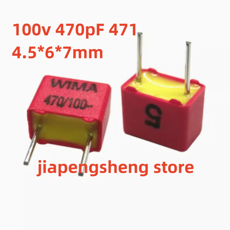 (10PCS) New original authentic German WIMA 100v 470pF 471 audio fever film Capacitance accuracy 5% volume 4.5*6*7mm