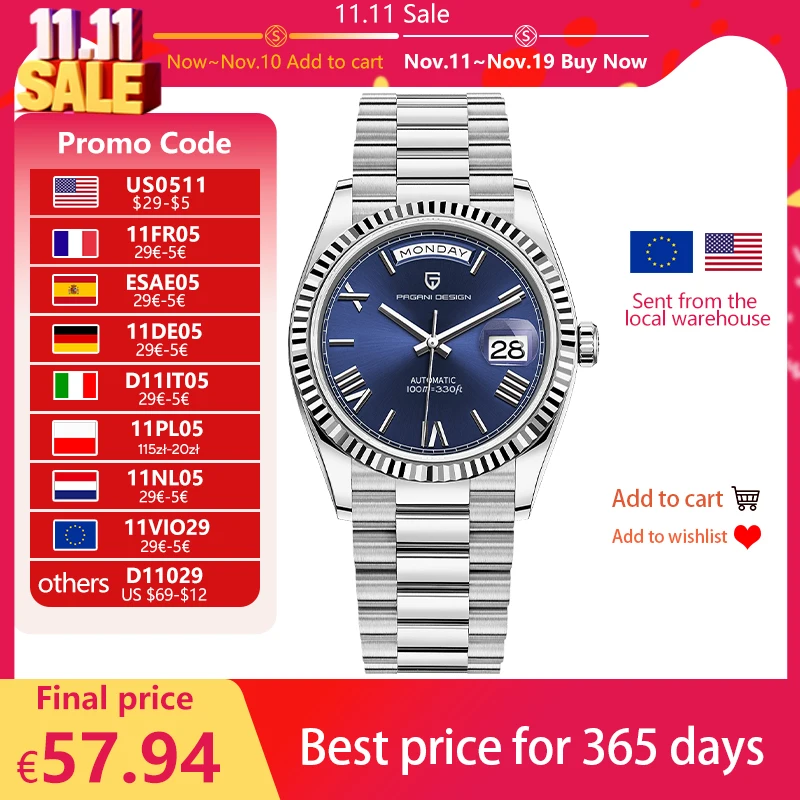 PAGANI DESIGN DD36 นาฬิกาผู้ชายแฟชั่นนาฬิกาอัตโนมัติสำหรับชายกระจกแซฟไฟร์ AR ST16 นาฬิกาข้อมือผู้ชาย 2025 นาฬิกาใหม่