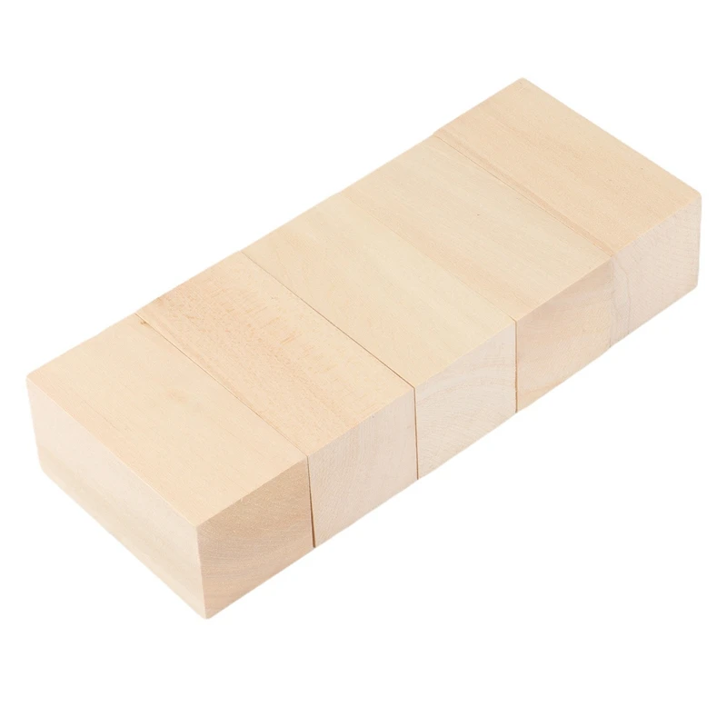 A98E-10Pack Kit di blocchi per intaglio in tiglio Spazi vuoti per principianti Kit di blocchi per intaglio in legno non finito (5L + 5S)