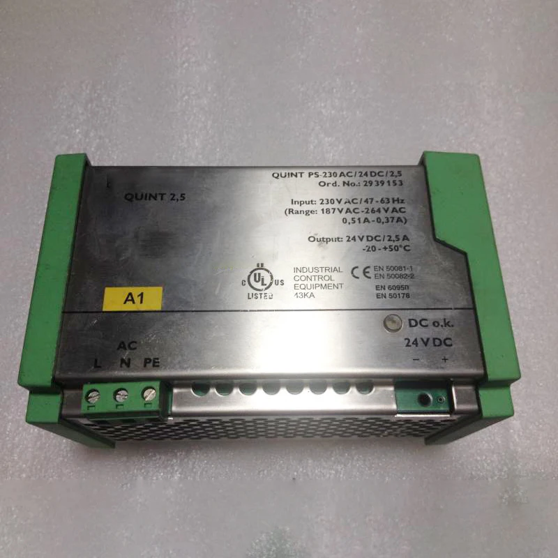 2939153 QUINT PS-230AC/24DC/2.5 24V5A For PHOENIX Power Supply Before Shipment Perfect Test