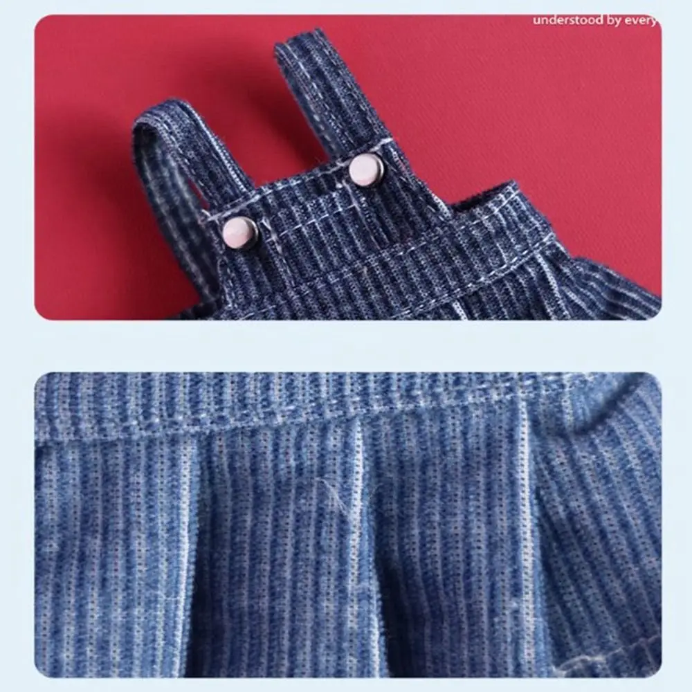 Jeans Doll Skirt Overalls Handmade DIY Bear Doll Overalls Multi-color Strap Skirt Clothes For 15cm Cotton Doll Accessories