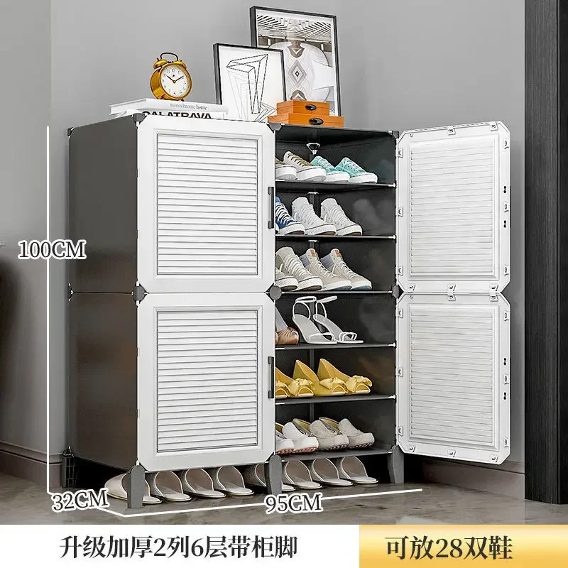 Entrance Hallway Living Room Simplicity Shoerack Cabinet Multilayer Assemble Storage Shelf Modern Furniture Dust Proof Shoe Rack