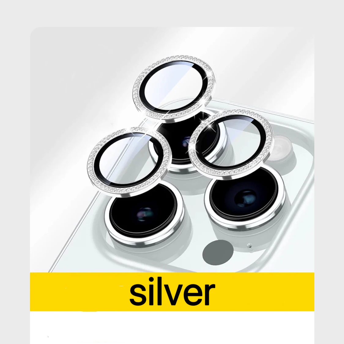 2-3 قطعة الماس بريق حماية الكاميرا آيفون 13 14 15 16 17 برو ماكس عدسة الزجاج المقسى آيفون 15 14Plus حلقة معدنية