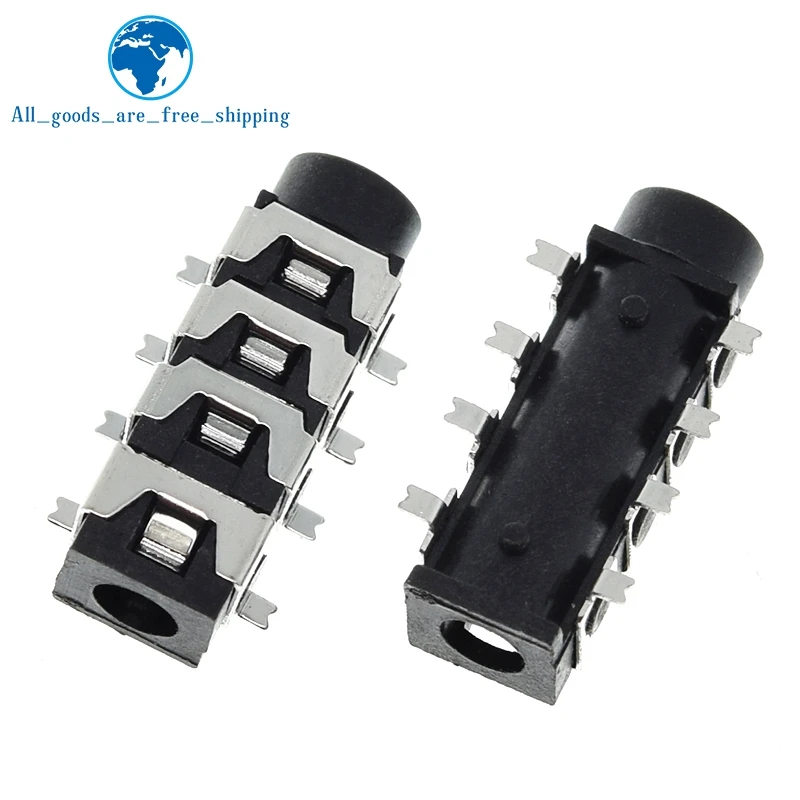 10/30Pcs Pj-313E 3.5Mm Aperture Eight-Foot Patch Headphone Socket Four Sections 3.5Mm Audio Socket