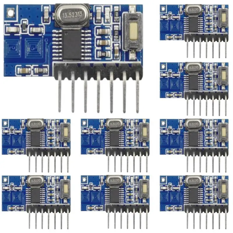 1~15PCS 433mhz Wireless Wide Voltage Coding Transmitter + Decoding Receiver 4 Channel Output Module For 433 Mhz Remote Controls