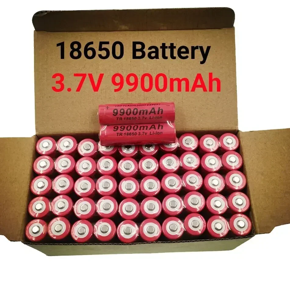 Actual Capacity 18650 lithium battery rechargeable 9900 MAH lithium battery 3.7V strong light flashlight rechargeable battery