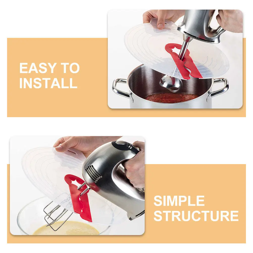 

3Pcs Mixing Bowl Splash Guard Cover Anti Overflow Lid Whisk Whipping Cream Egg Beater Bowl Lid Kitchen Mixing Tool Accessory