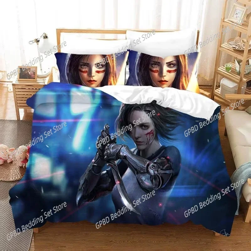 3D Movie ALITA Battle Angel Bedding Set Single Twin Double Queen King Cal King Size Bed Linen Set