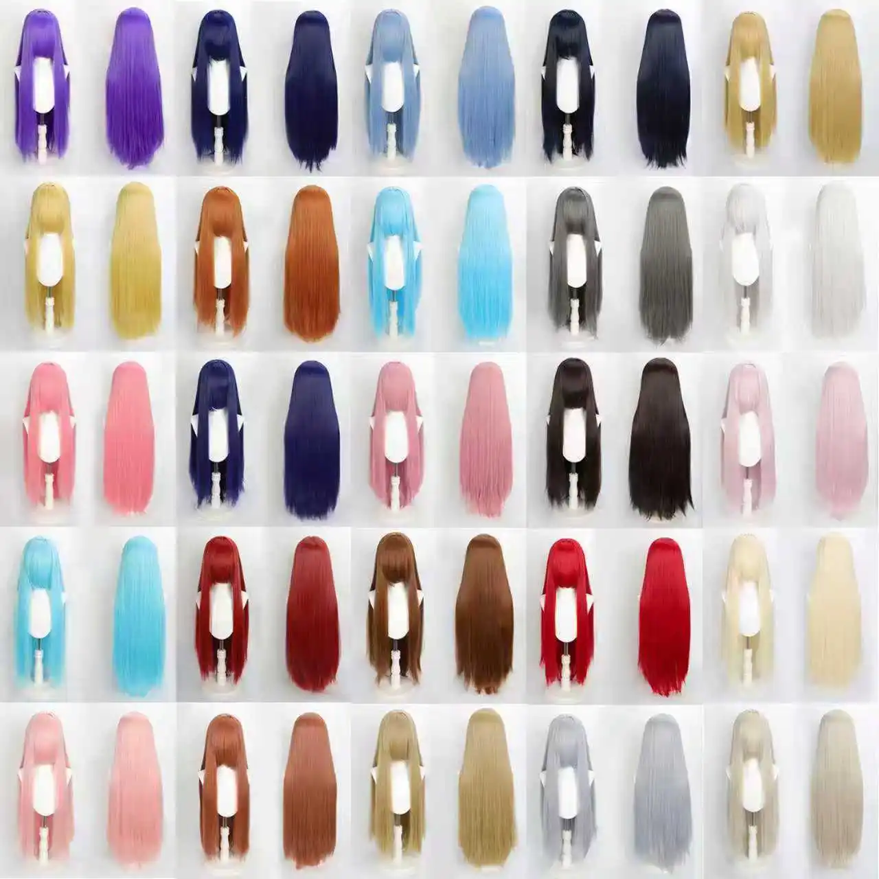 90cm Long Straight Hair Wig With Bangs Synthetic Heat-Resistant Long Straight Wig With Bangs, Suitable For Women Cosplay Wigs