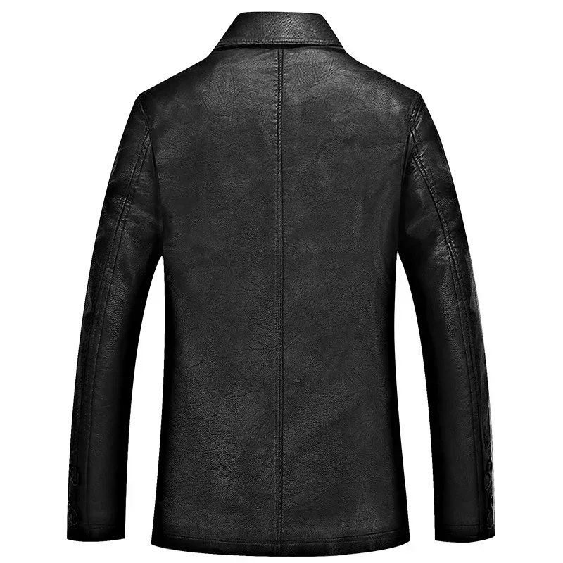 Soft Leather Jackets Men Leather Jacket Thick Moto Coats Casaco Masculino Plus Size 4XL Winter Classical Motorcycle Business