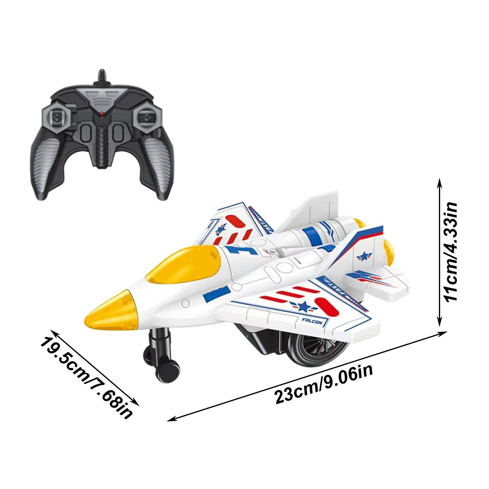 Avion RC jouet volant télécommandé avion RC avion télécommandé avion de voltige avec lumières et musique pour les enfants et