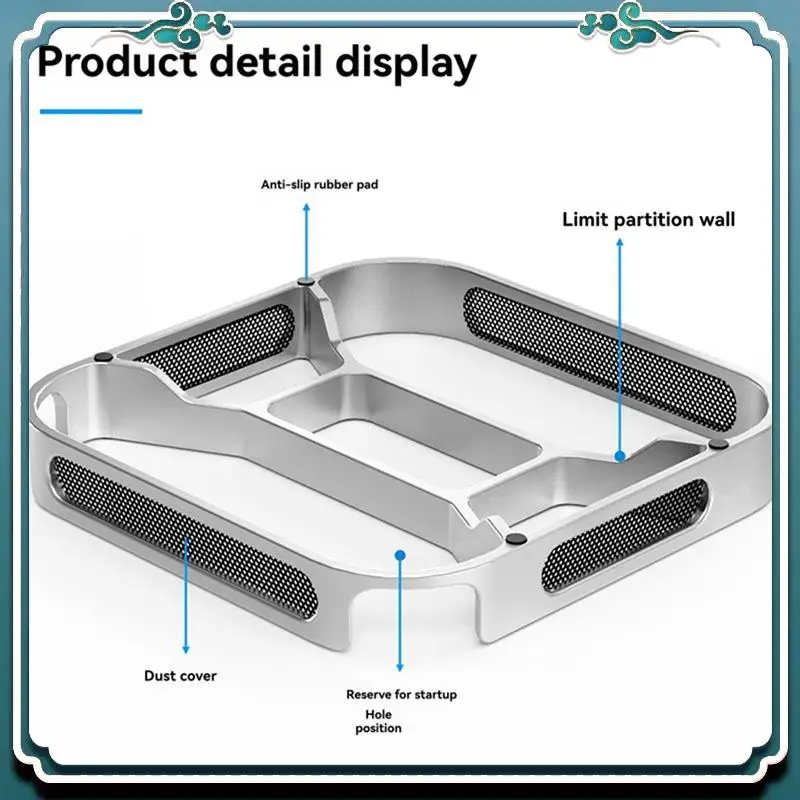حامل سطح المكتب للتبريد وتبديد الحرارة من ABSK لجهاز Mac Mini / Pro قاعدة مقاومة للغبار