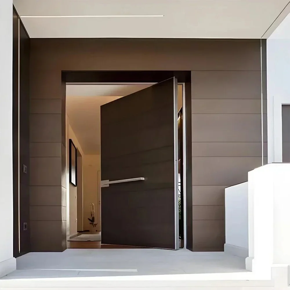 Sixinalu Pivot Door Casement Entrance Doors Front Entry Security Aluminum Exterior Interior Rotating Door Custom Home Decor