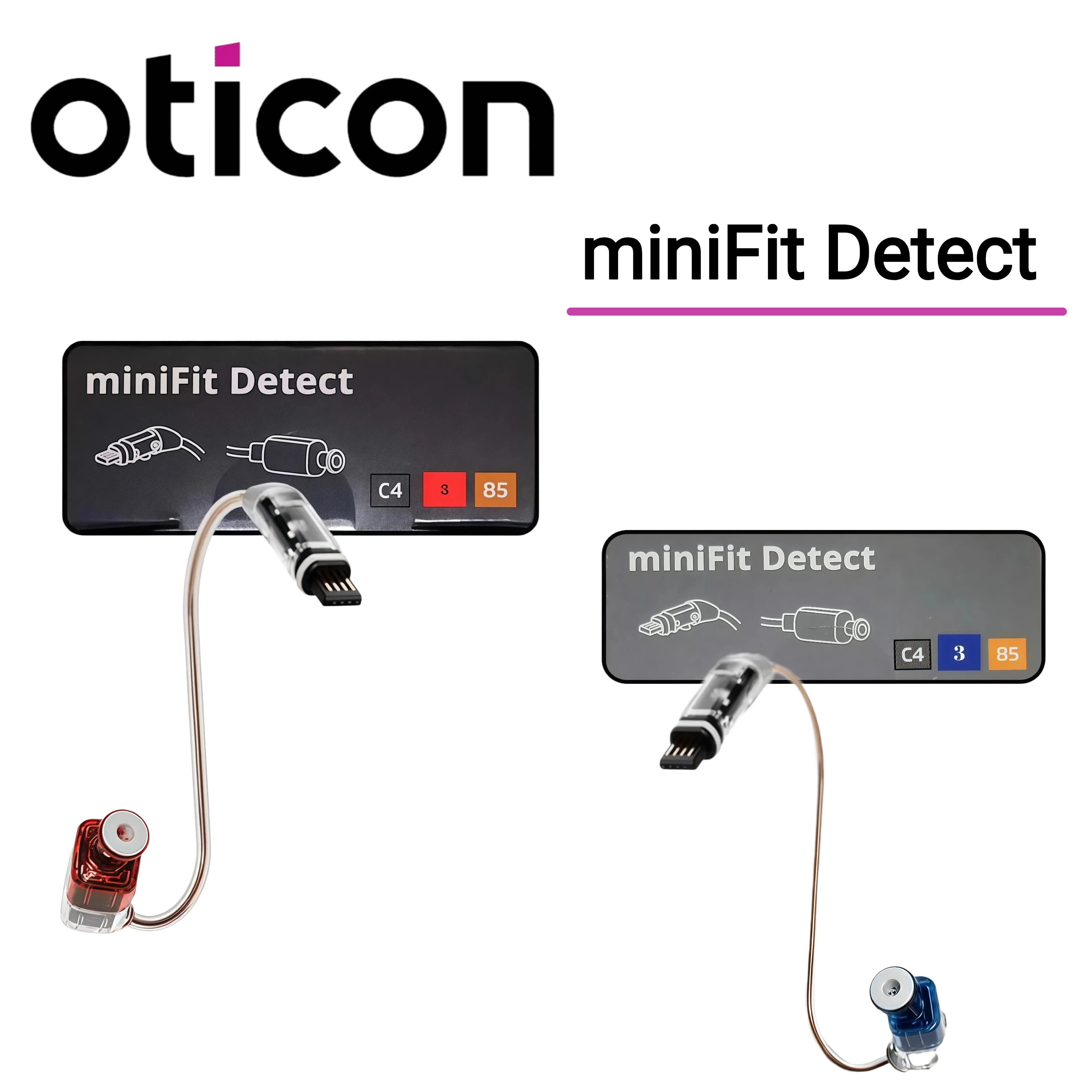 Oticon/Bernafon MiniFit Detect Receiver Wire - Compatible with Oticon Intent and Bernafon Encanta Hearing Aids